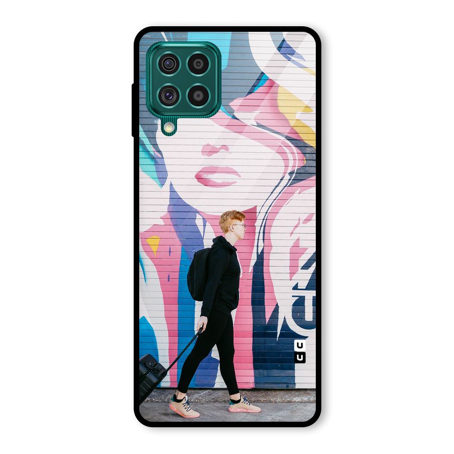 Backpacker Glass Back Case for Galaxy F62