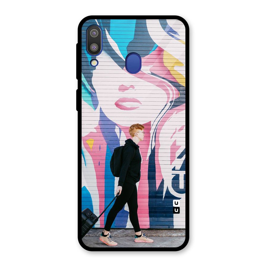 Backpacker Glass Back Case for Galaxy M20