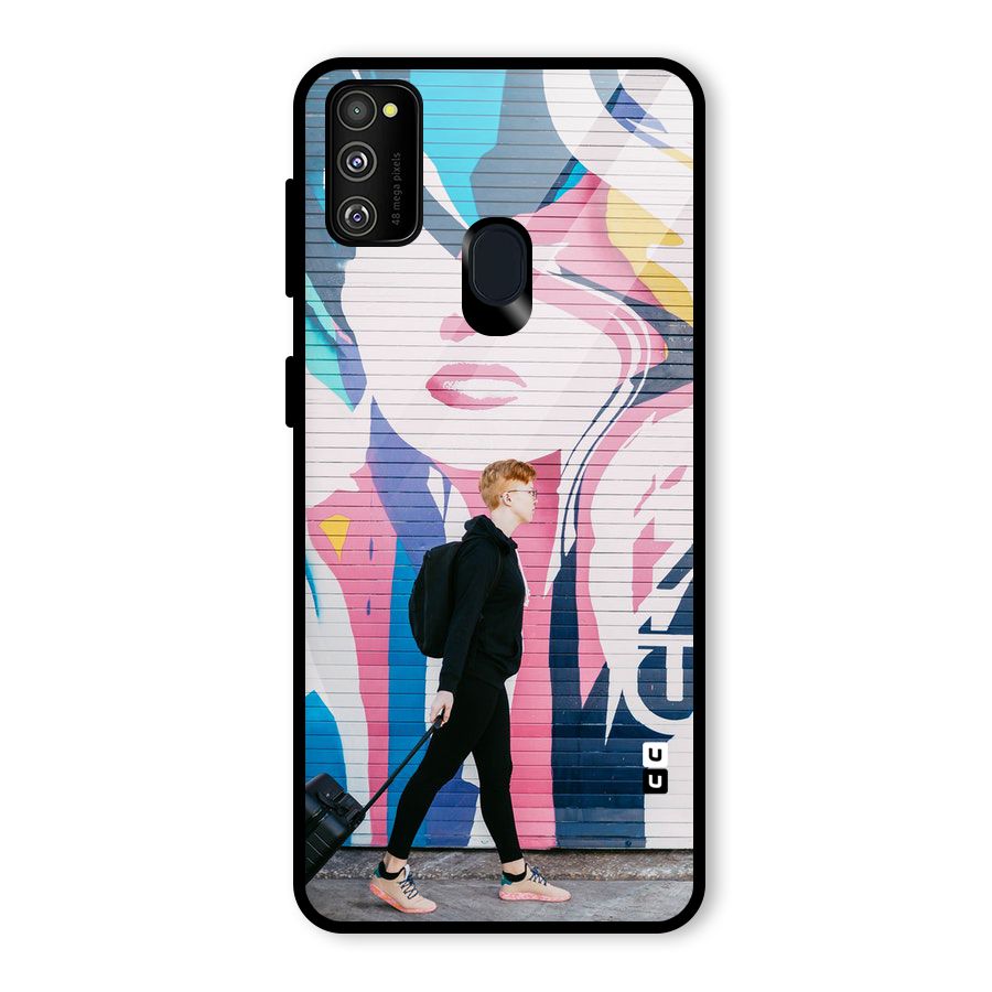 Backpacker Glass Back Case for Galaxy M30s