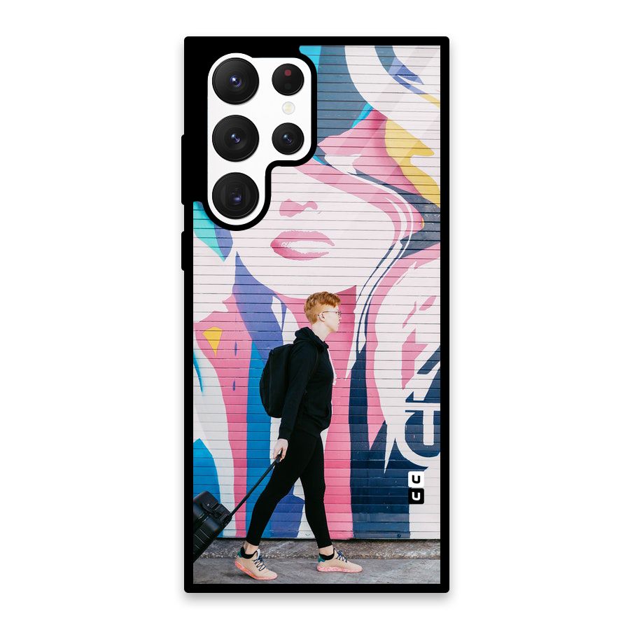 Backpacker Glass Back Case for Galaxy S22 Ultra 5G