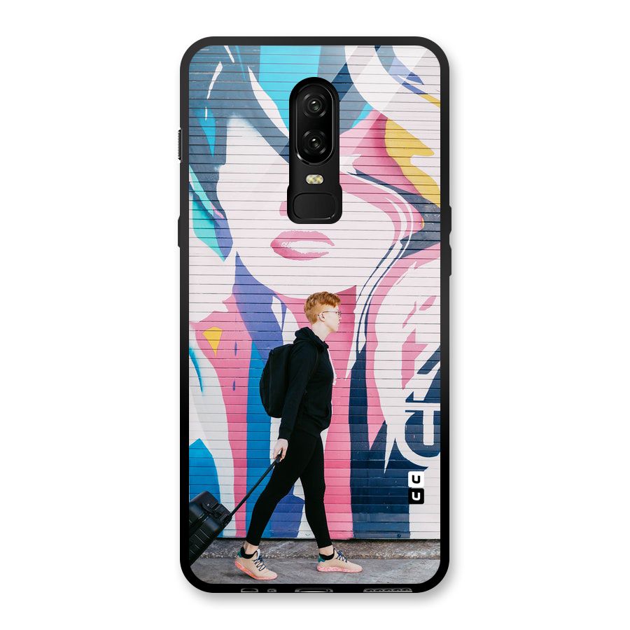 Backpacker Glass Back Case for OnePlus 6