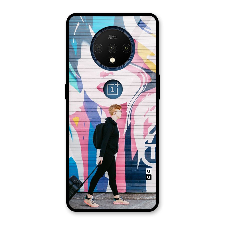 Backpacker Glass Back Case for OnePlus 7T