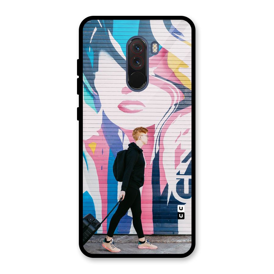 Backpacker Glass Back Case for Poco F1