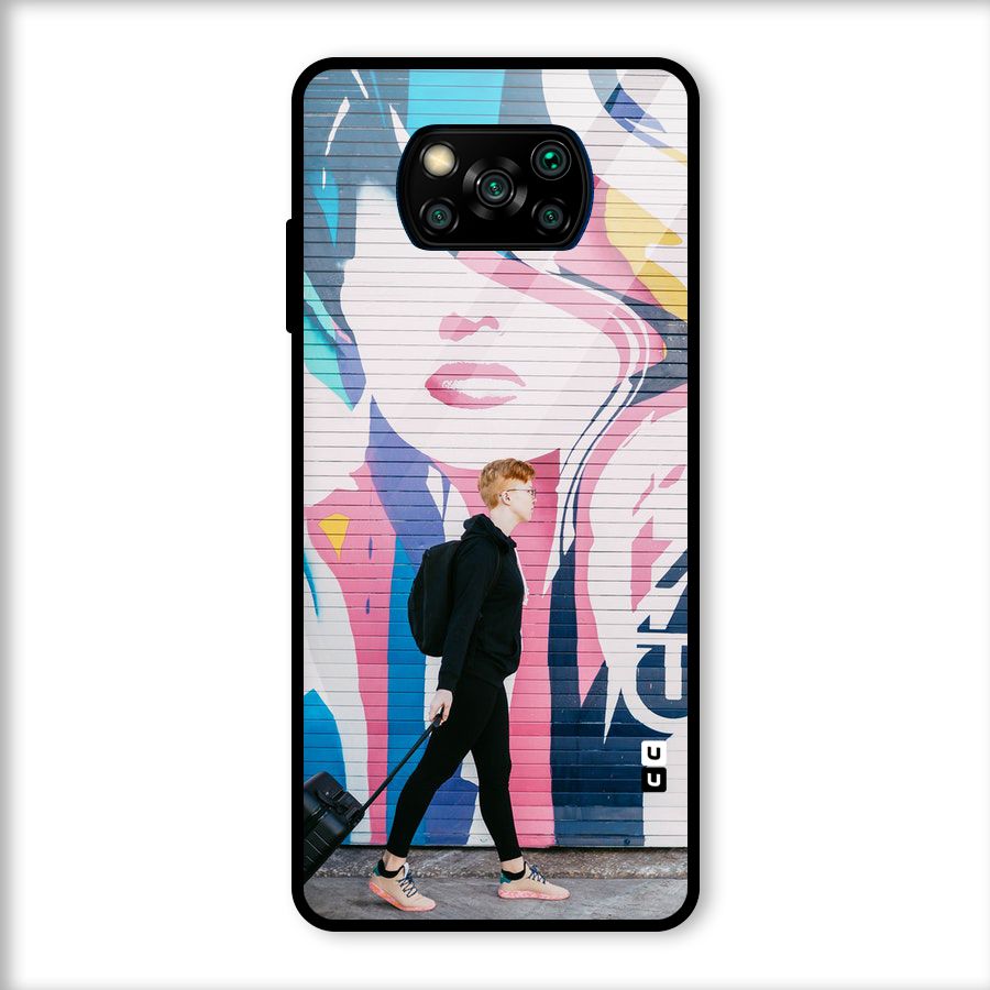 Backpacker Glass Back Case for Poco X3
