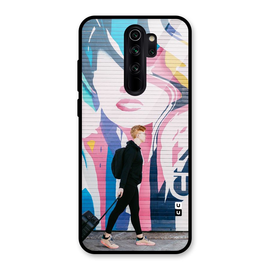 Backpacker Glass Back Case for Redmi Note 8 Pro