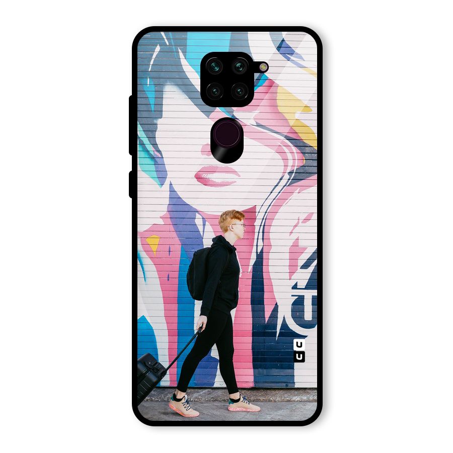 Backpacker Glass Back Case for Redmi Note 9