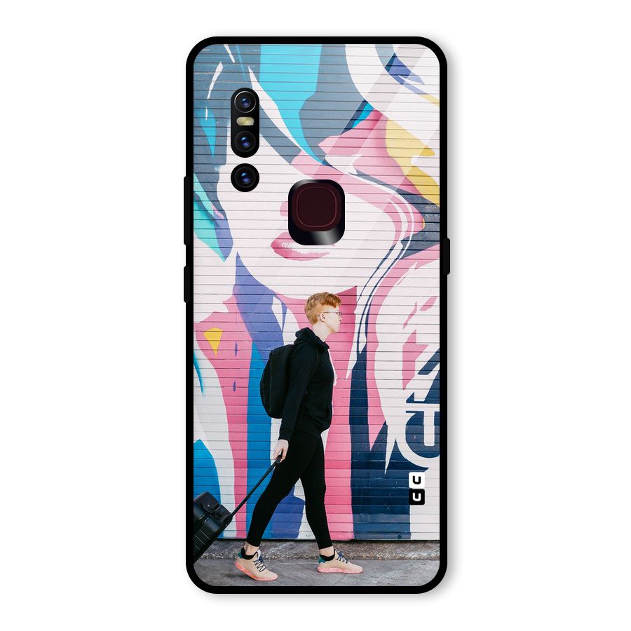 Backpacker Glass Back Case for Vivo V15