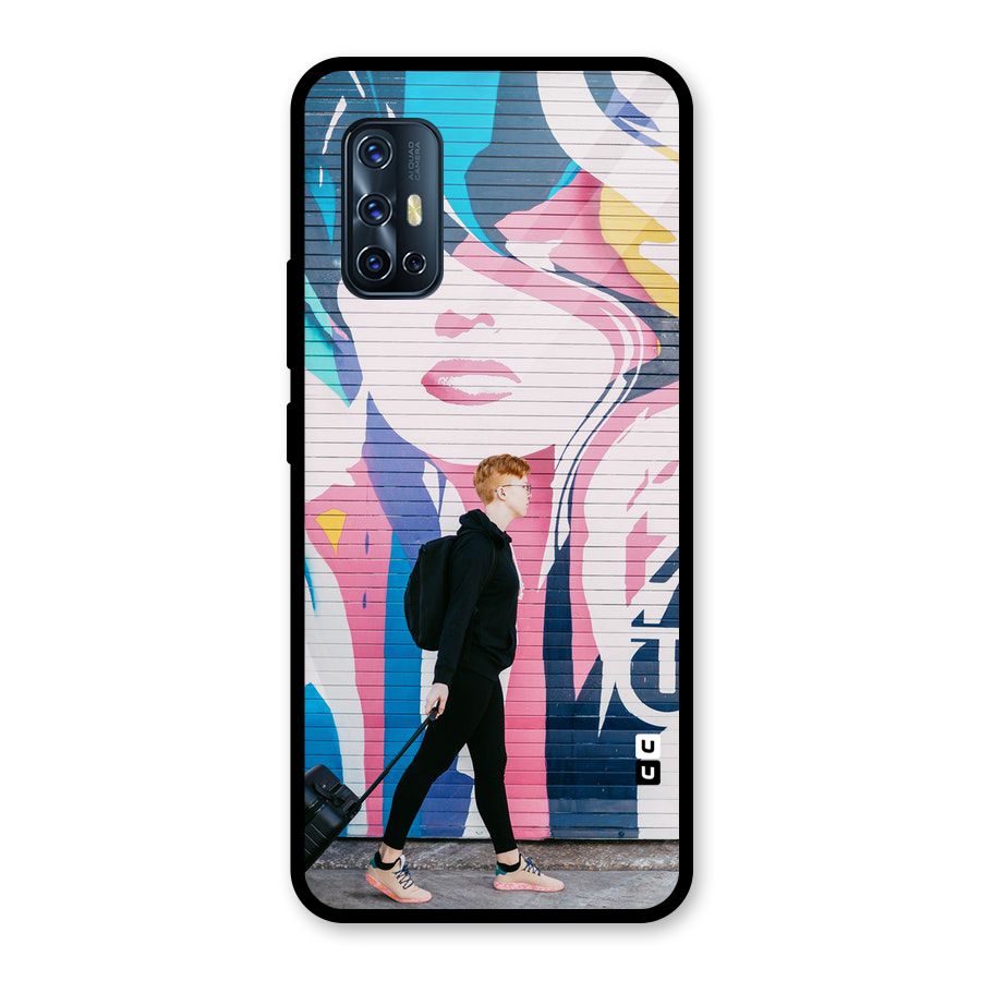 Backpacker Glass Back Case for Vivo V17