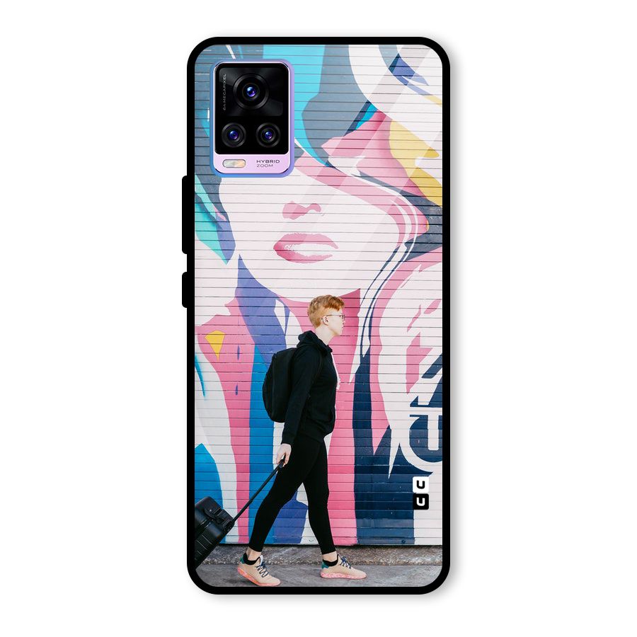 Backpacker Glass Back Case for Vivo V20 Pro