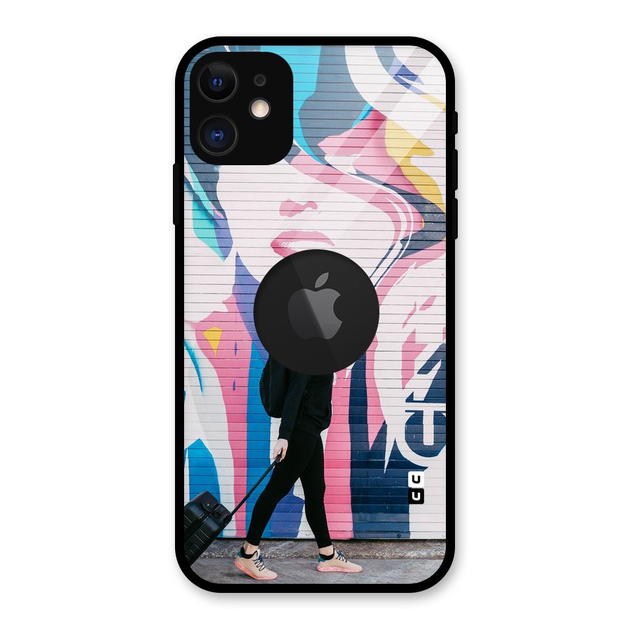 Backpacker Glass Back Case for iPhone 11 Logo Cut