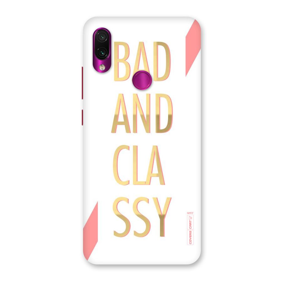 Bad And Classy Back Case for Redmi Note 7 Pro