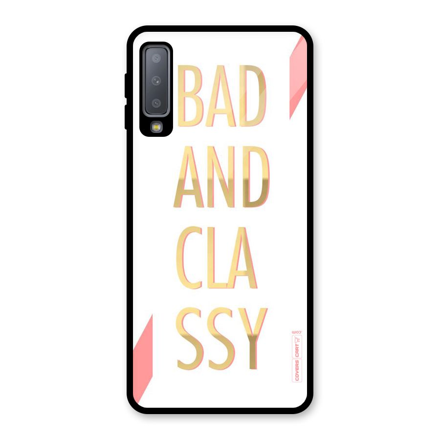 Bad And Classy Glass Back Case for Galaxy A7 (2018)