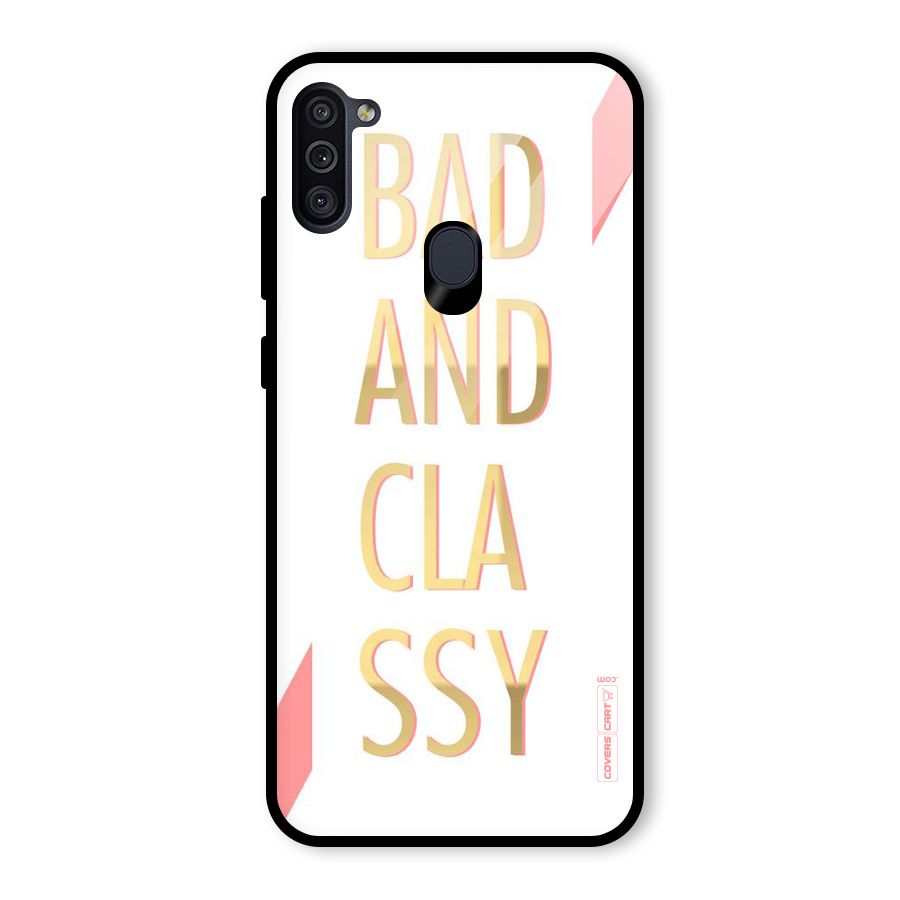 Bad And Classy Glass Back Case for Galaxy M11
