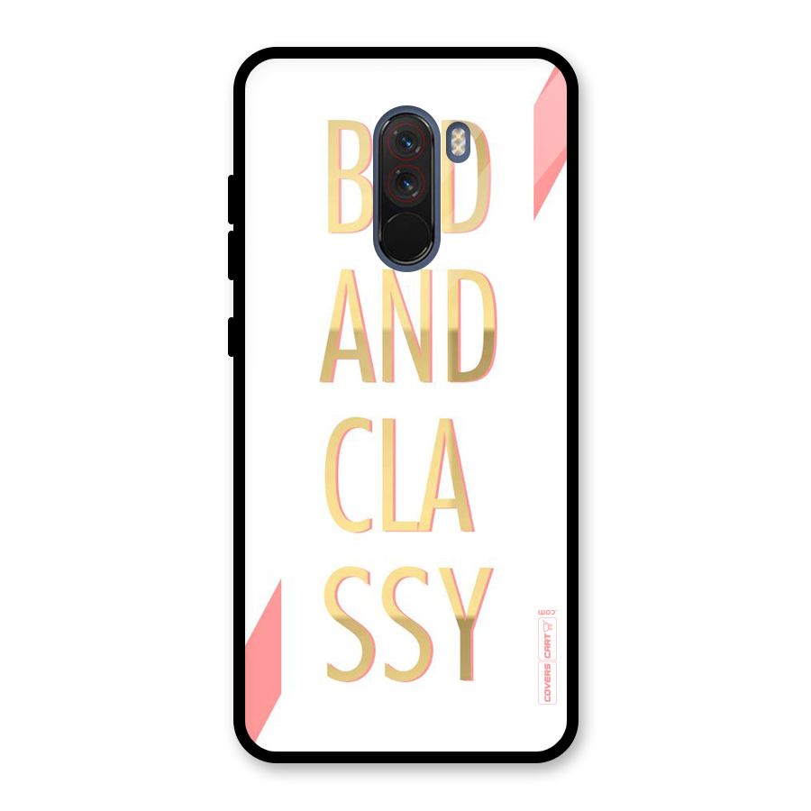 Bad And Classy Glass Back Case for Poco F1