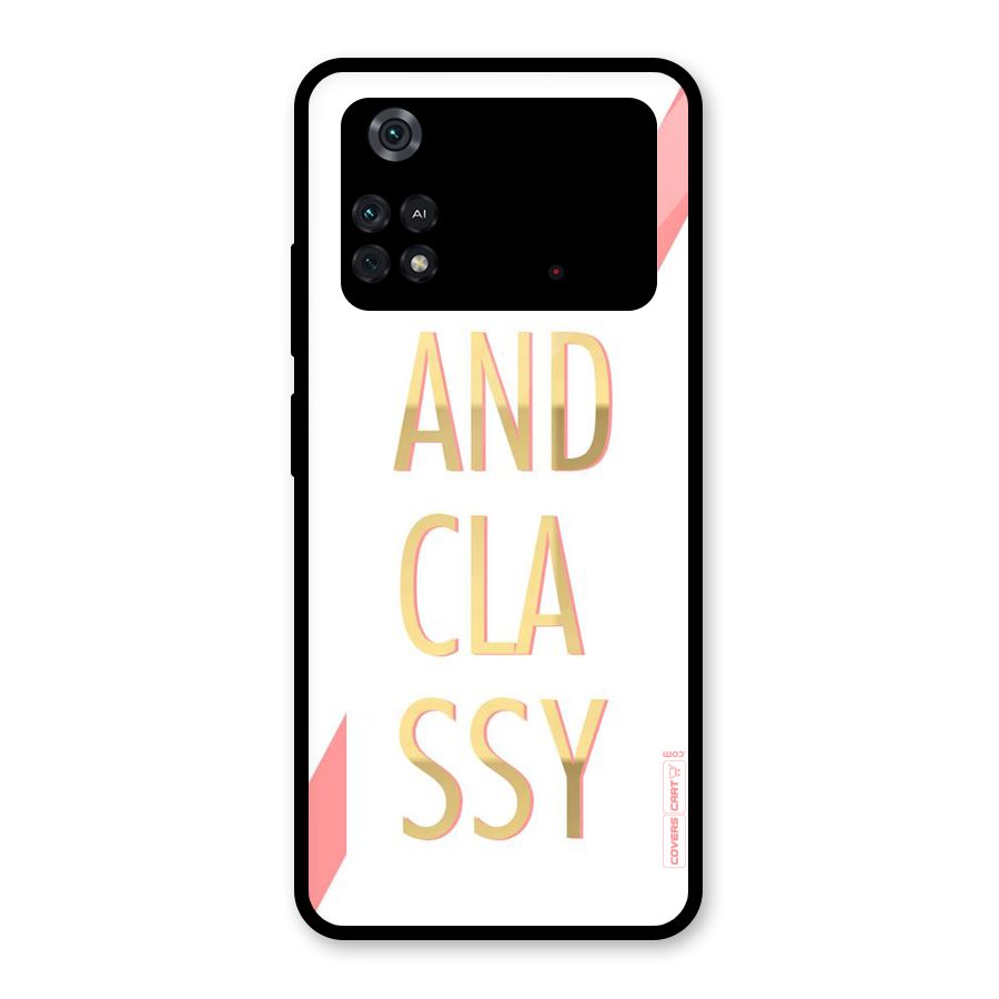 Bad And Classy Glass Back Case for Poco M4 Pro 4G