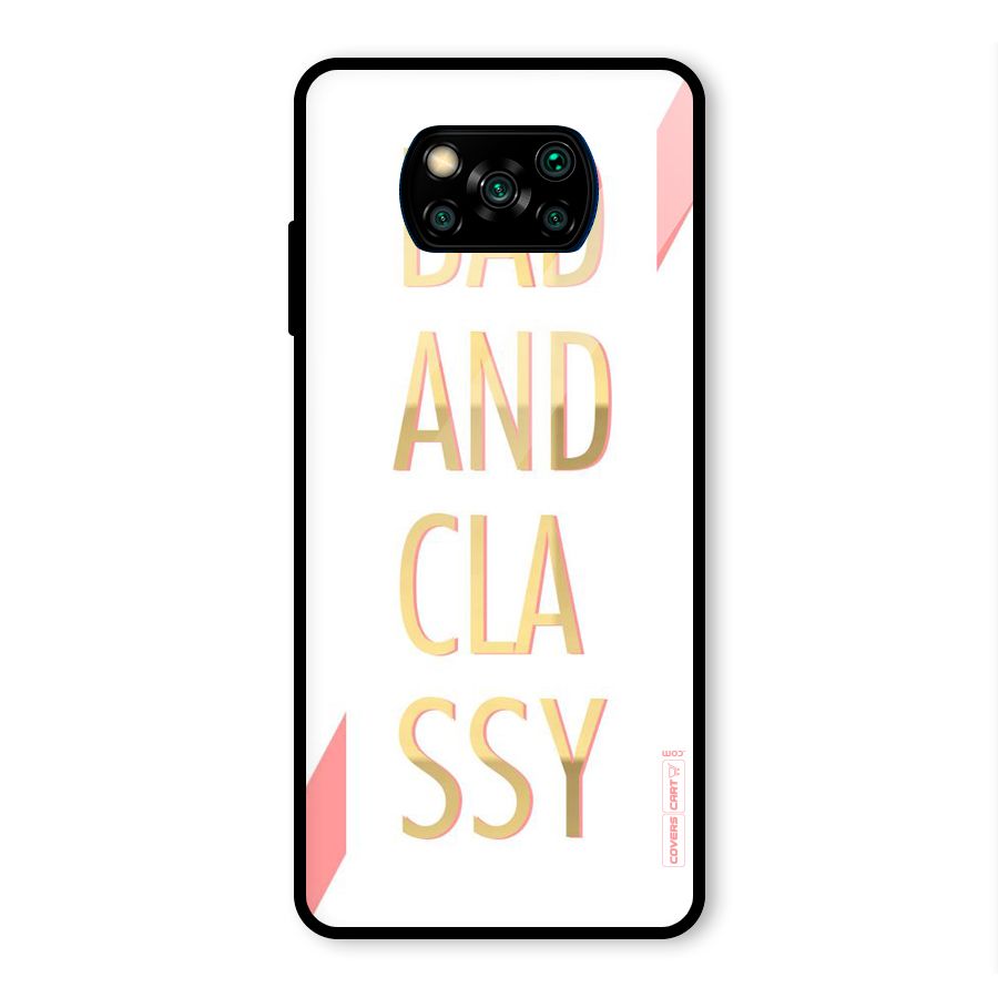 Bad And Classy Glass Back Case for Poco X3 Pro