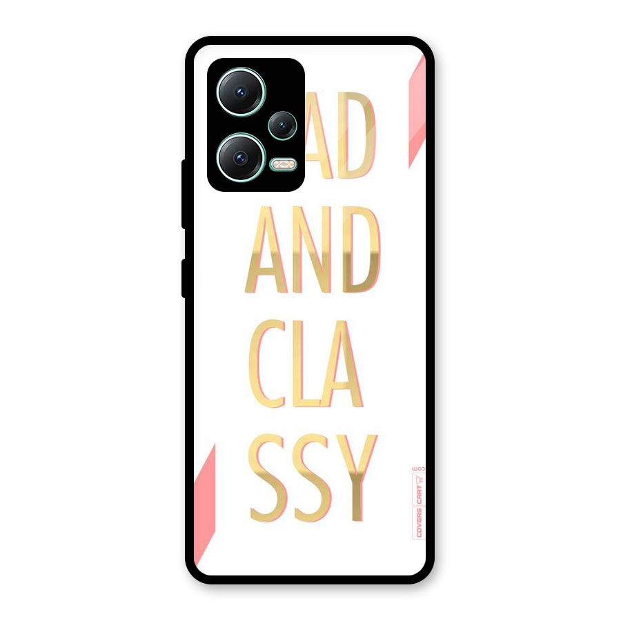 Bad And Classy Glass Back Case for Redmi Note 12 5G