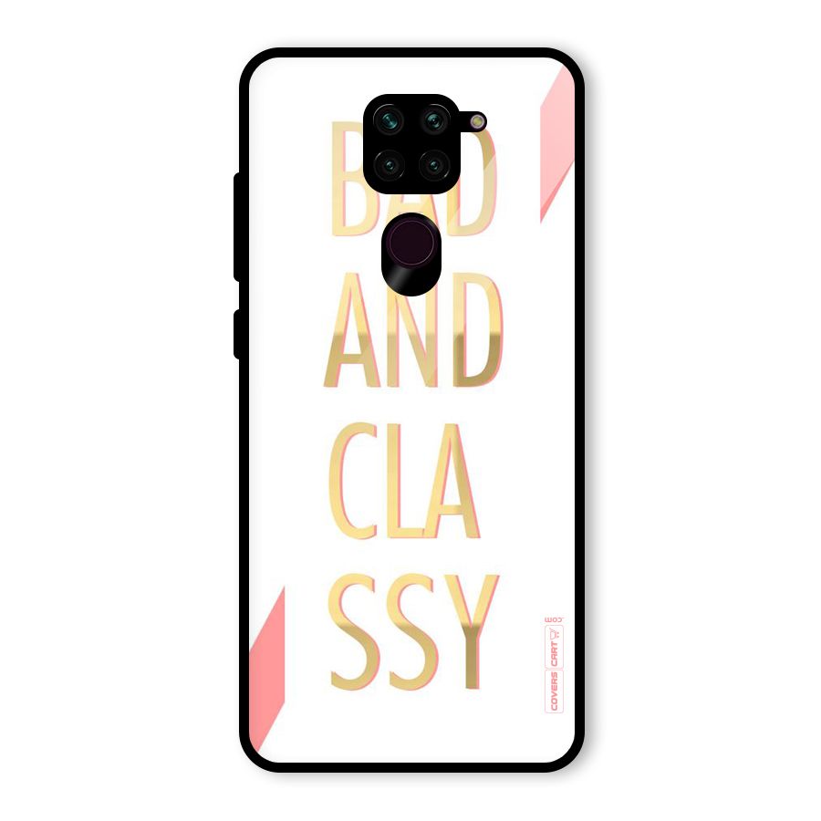 Bad And Classy Glass Back Case for Redmi Note 9