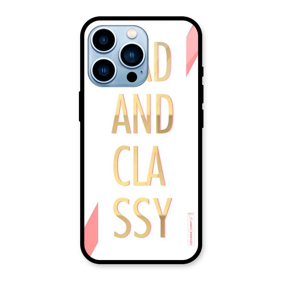 Bad And Classy Glass Back Case for iPhone 13 Pro