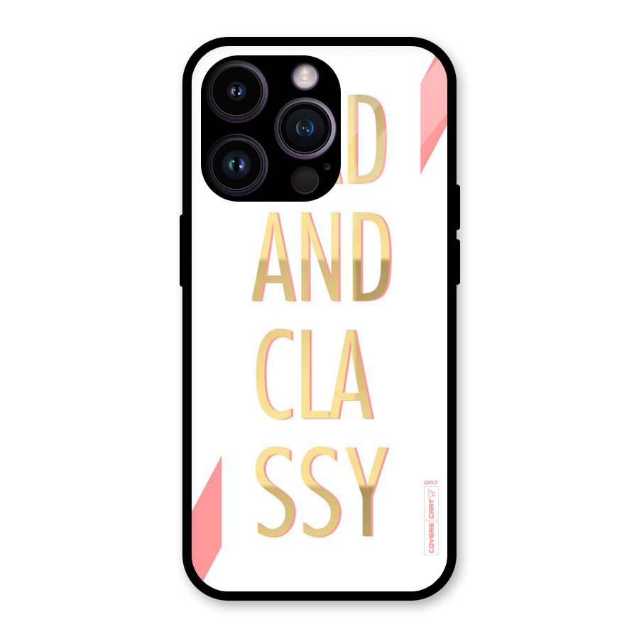 Bad And Classy Glass Back Case for iPhone 14 Pro