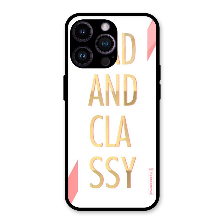 Bad And Classy Glass Back Case for iPhone 14 Pro Max