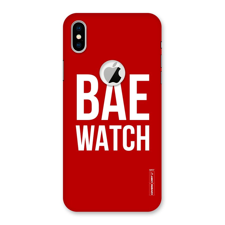 Bae Watch Back Case for iPhone X Logo Cut