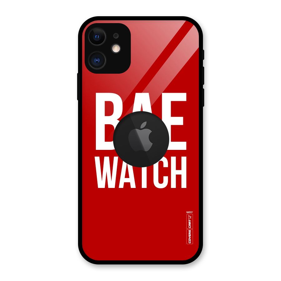 Bae Watch Glass Back Case for iPhone 11 Logo Cut