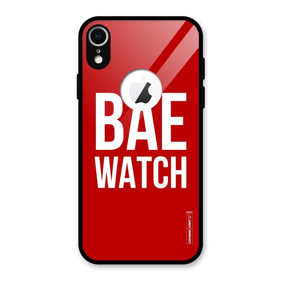 Bae Watch Glass Back Case for iPhone XR Logo Cut