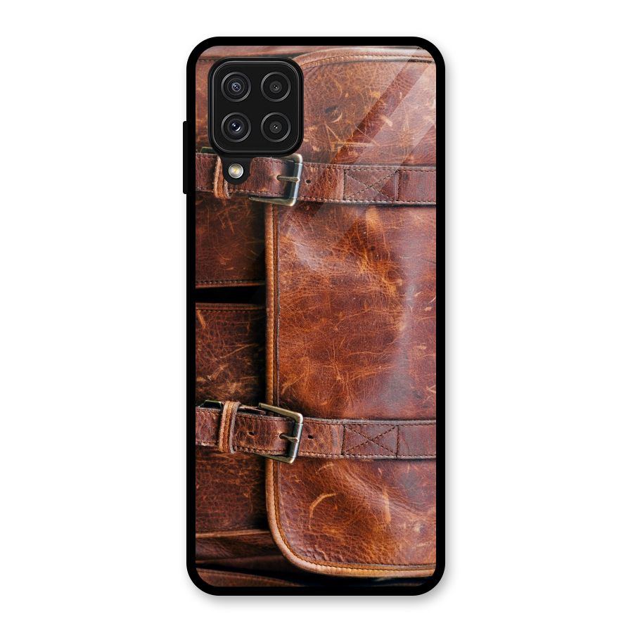 Bag Design (Printed) Glass Back Case for Galaxy A22 4G