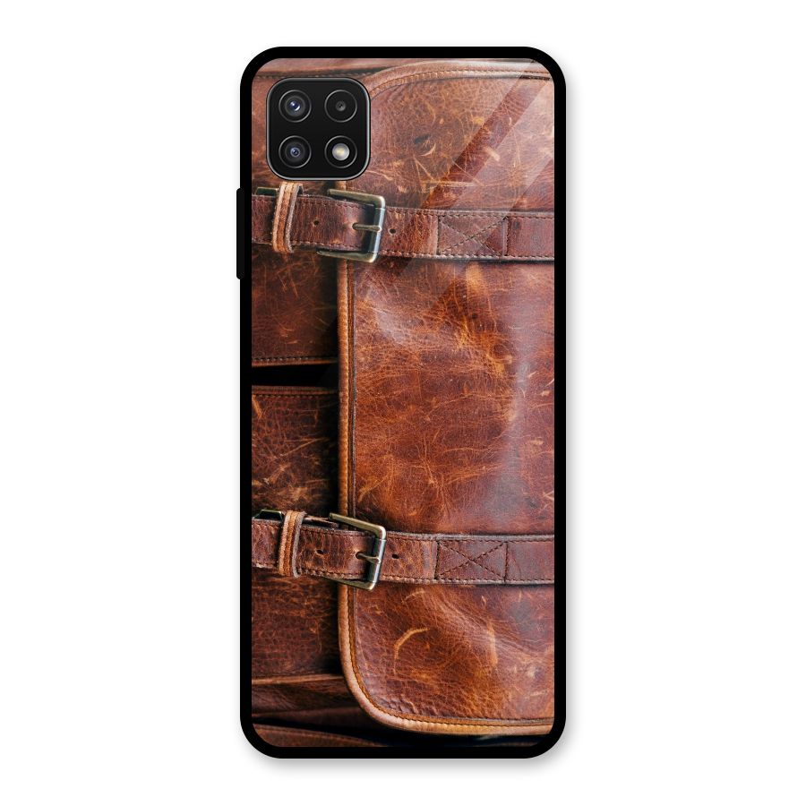 Bag Design (Printed) Glass Back Case for Galaxy A22 5G