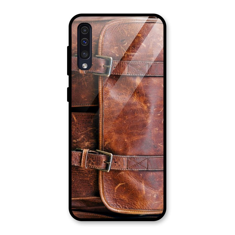 Bag Design (Printed) Glass Back Case for Galaxy A50