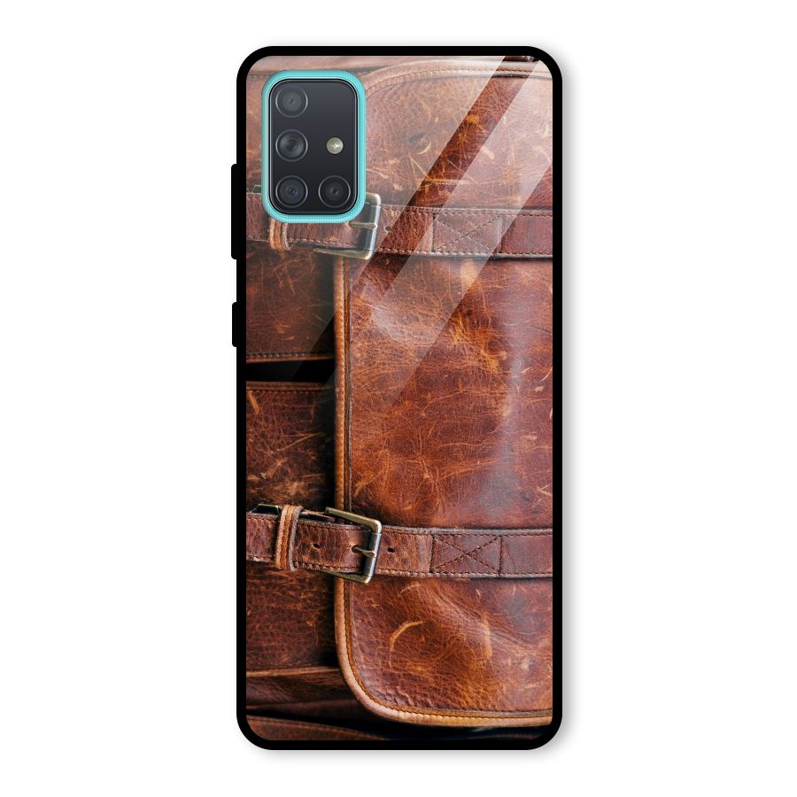 Bag Design (Printed) Glass Back Case for Galaxy A71