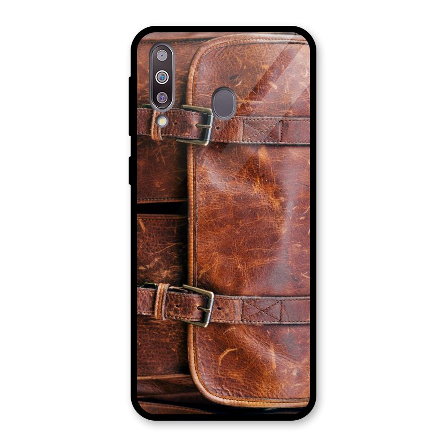 Bag Design (Printed) Glass Back Case for Galaxy M30