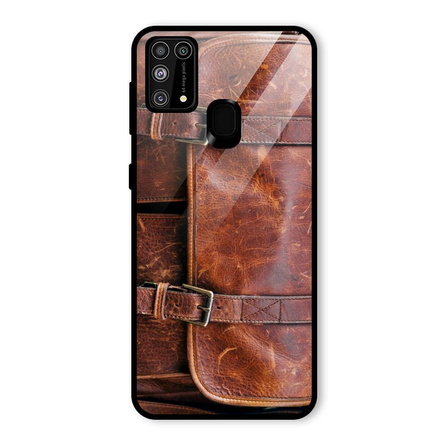 Bag Design (Printed) Glass Back Case for Galaxy M31