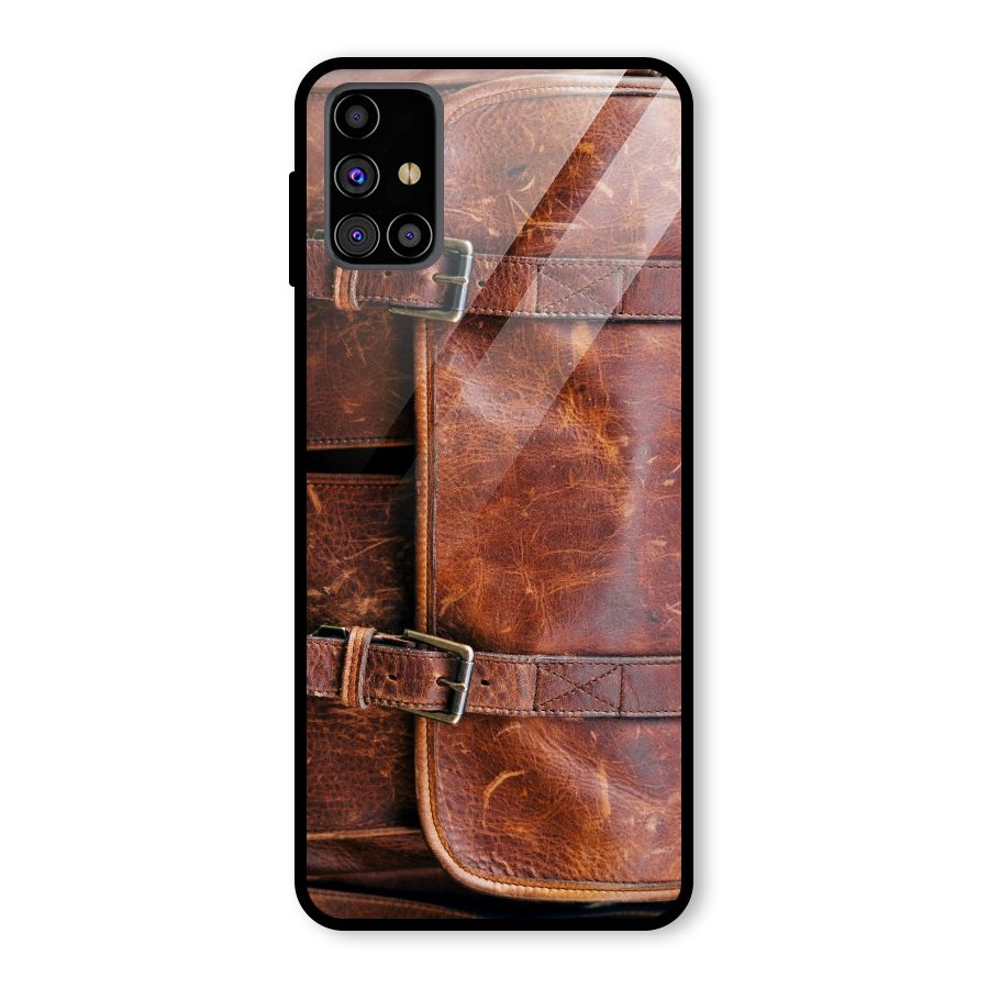 Bag Design (Printed) Glass Back Case for Galaxy M31s