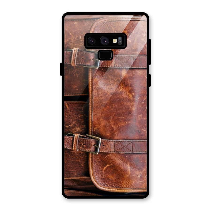 Bag Design (Printed) Glass Back Case for Galaxy Note 9