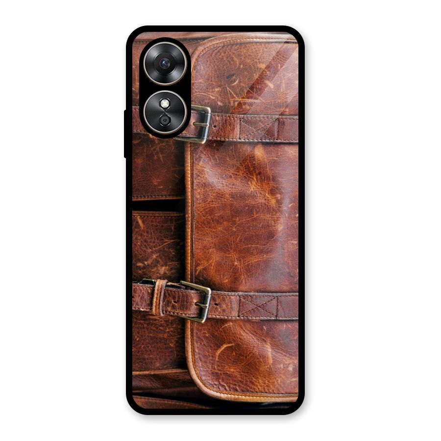 Bag Design (Printed) Glass Back Case for Oppo A17