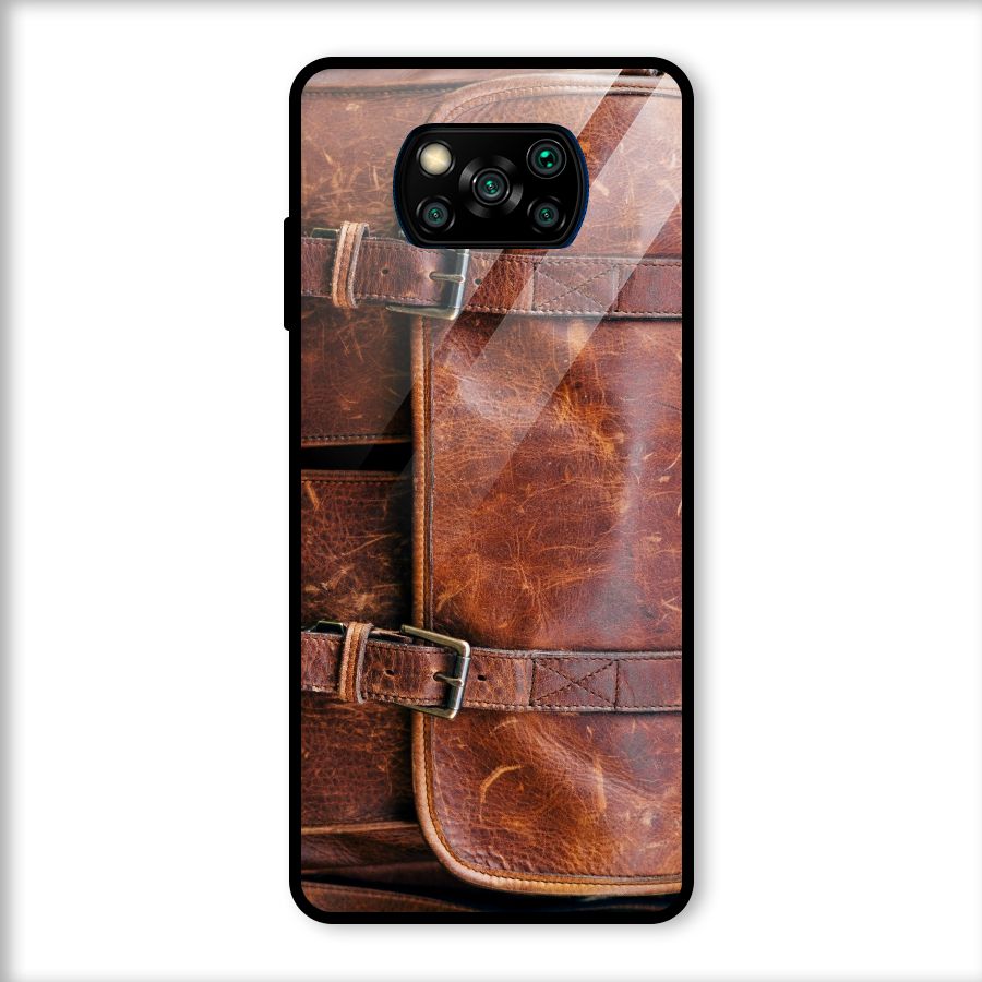 Bag Design (Printed) Glass Back Case for Poco X3