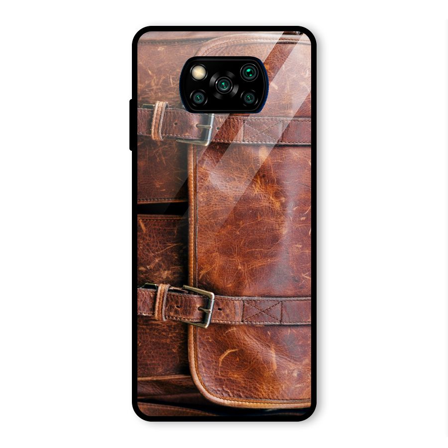 Bag Design (Printed) Glass Back Case for Poco X3 Pro
