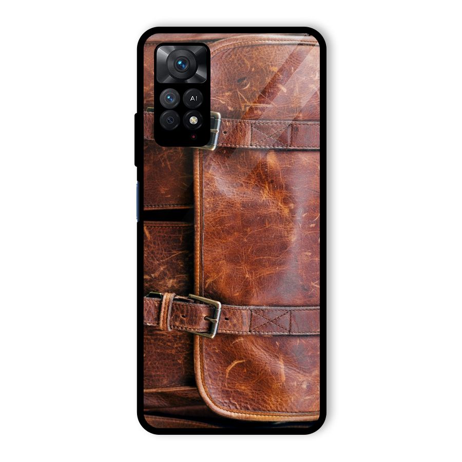 Bag Design (Printed) Glass Back Case for Redmi Note 11 Pro