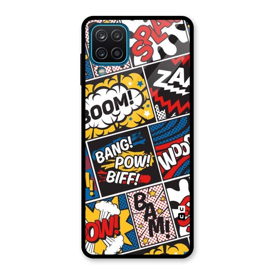 Bam Pattern Glass Back Case for Galaxy A12