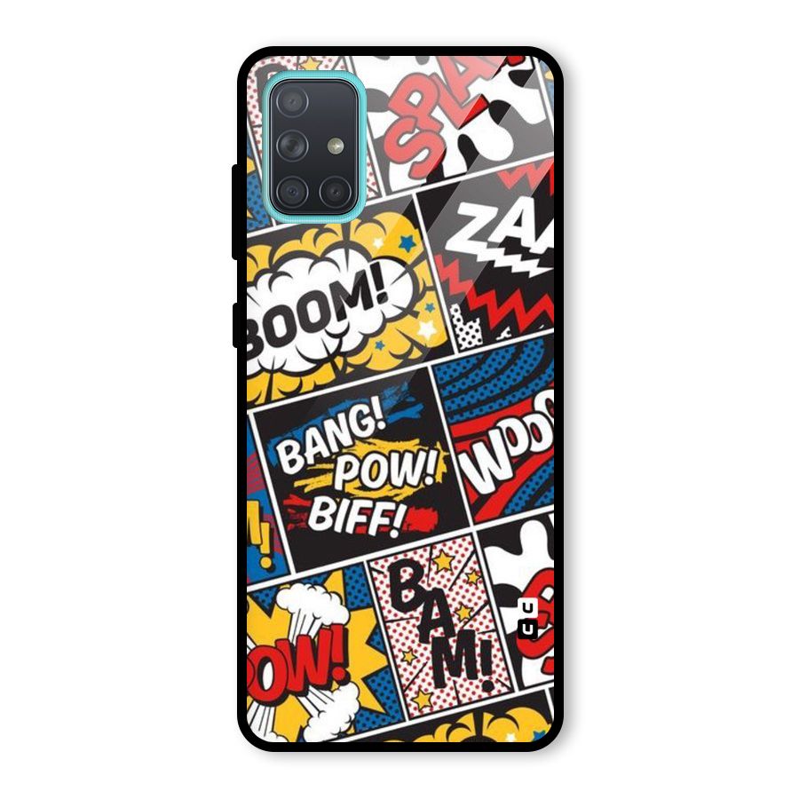 Bam Pattern Glass Back Case for Galaxy A71