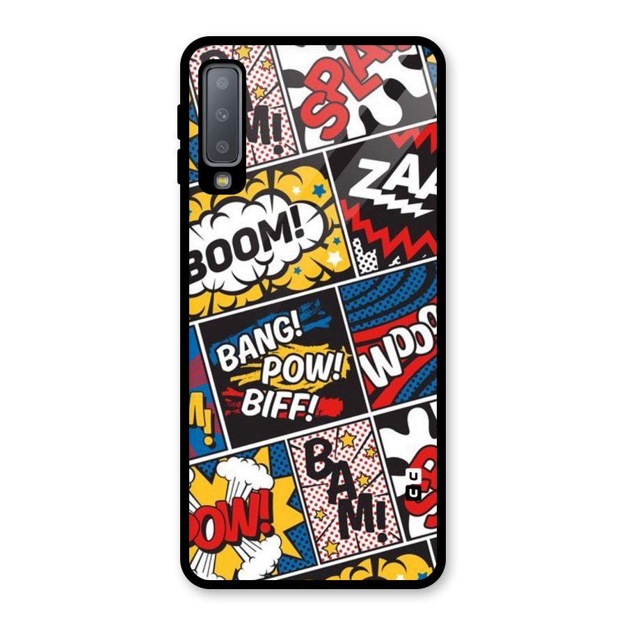 Bam Pattern Glass Back Case for Galaxy A7 (2018)