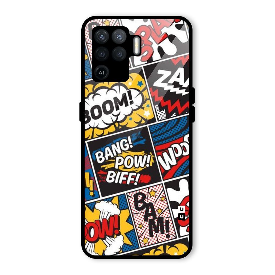 Bam Pattern Glass Back Case for Oppo F19 Pro