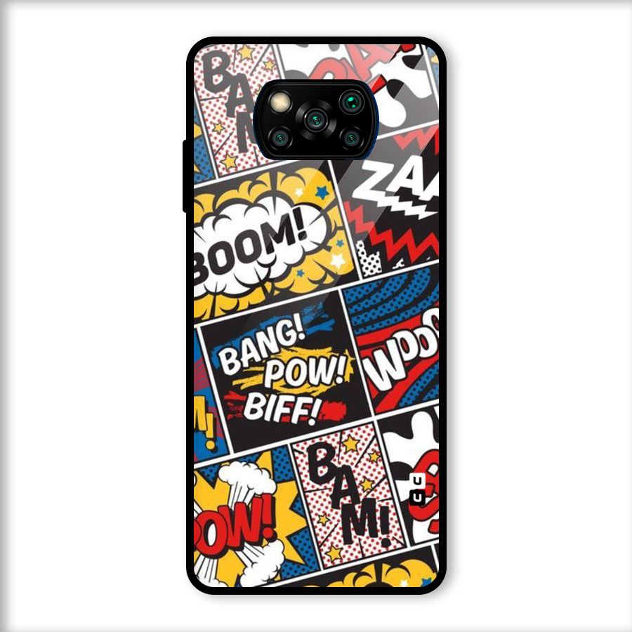 Bam Pattern Glass Back Case for Poco X3