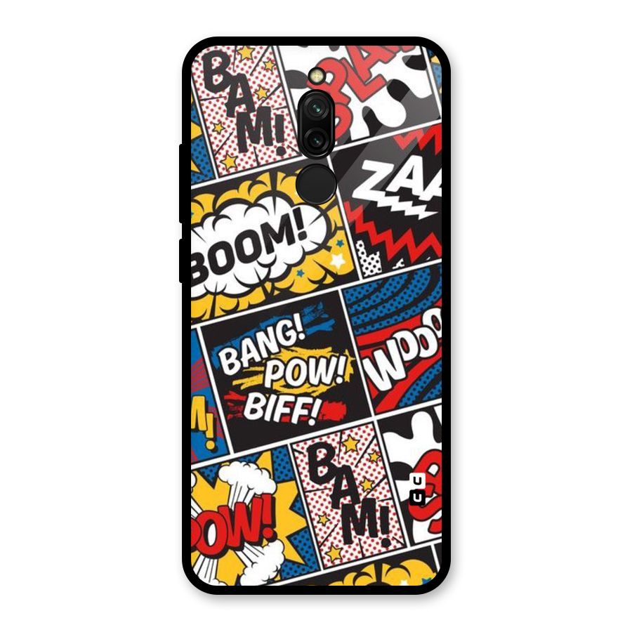 Bam Pattern Glass Back Case for Redmi 8