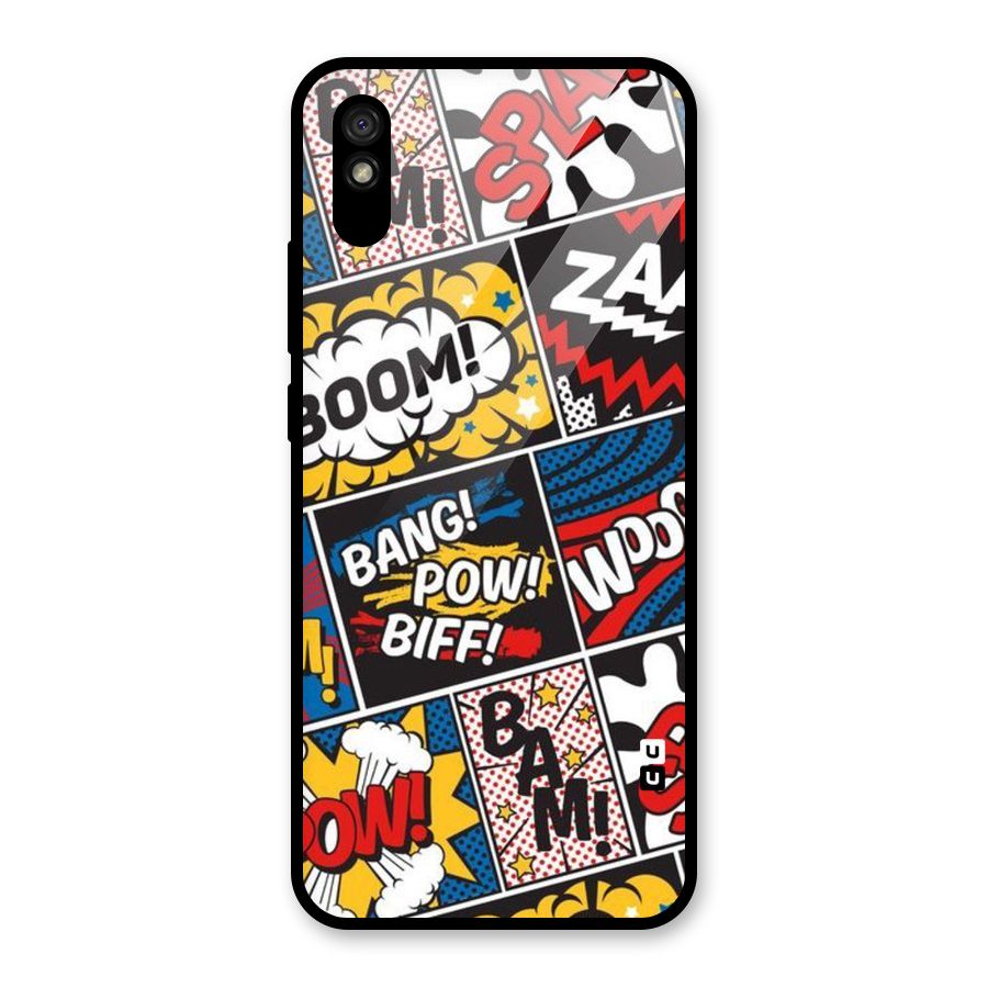 Bam Pattern Glass Back Case for Redmi 9i