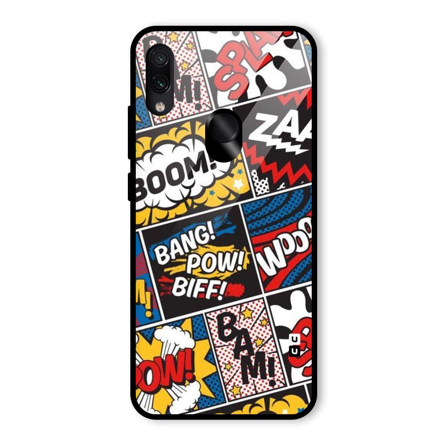 Bam Pattern Glass Back Case for Redmi Note 7S