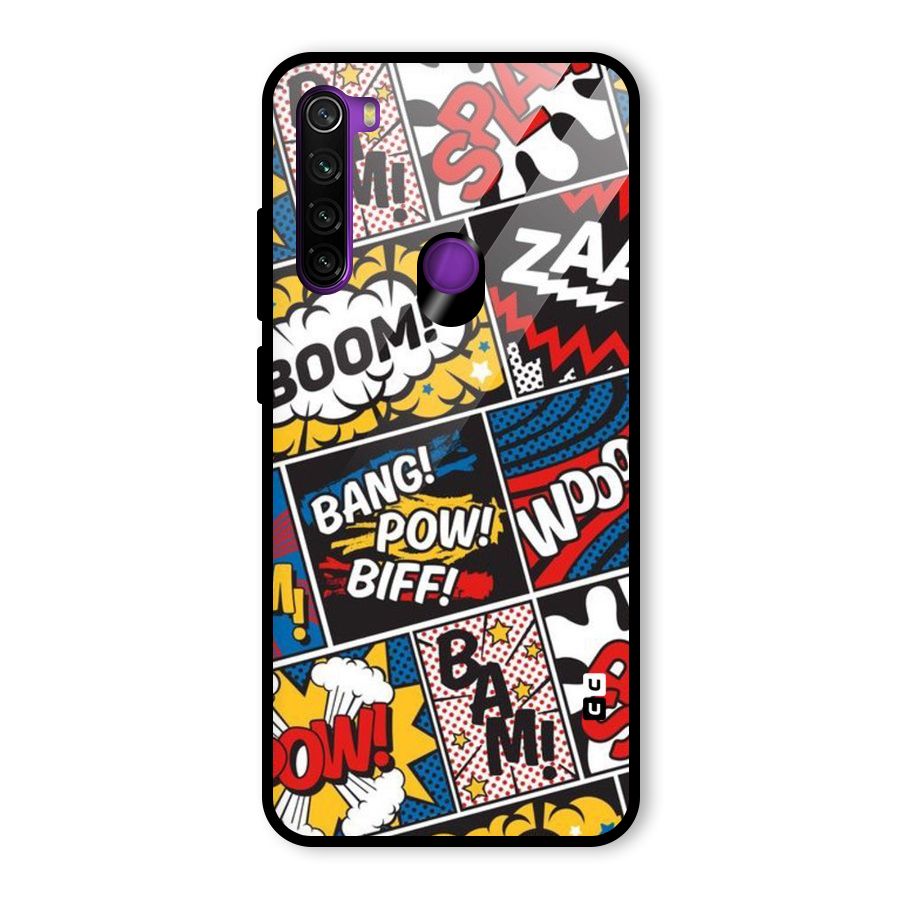 Bam Pattern Glass Back Case for Redmi Note 8