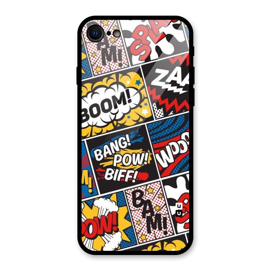 Bam Pattern Glass Back Case for iPhone SE 2022